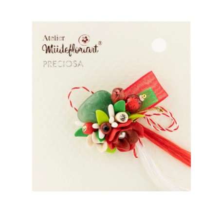 Martisor Tip Brosa Cu Piatra Semipretioasa , Mbp0023