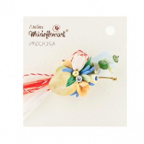Martisor Tip Brosa Cu Piatra Semipretioasa , Mbp0024