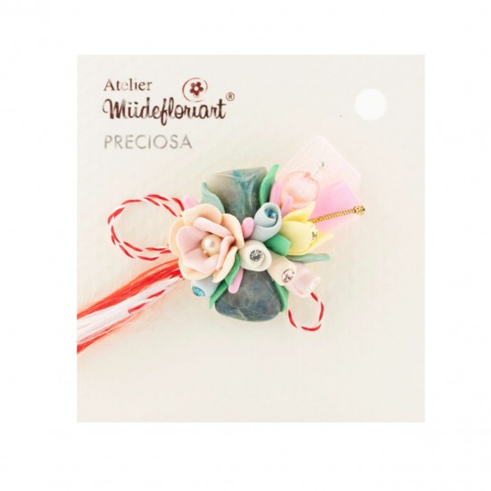 Martisor Tip Brosa Cu Piatra Semipretioasa , Mbp0027
