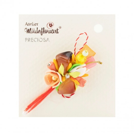 Martisor Tip Brosa Cu Piatra Semipretioasa , Mbp0029