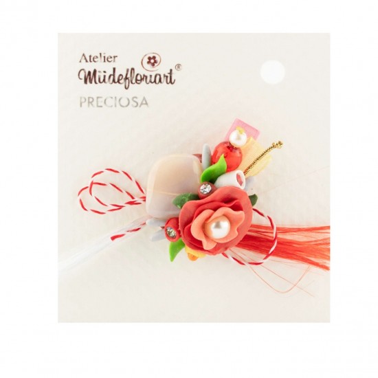 Martisor Tip Brosa Cu Piatra Semipretioasa , Mbp0030