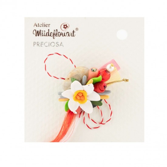 Martisor Tip Brosa Cu Piatra Semipretioasa , Mbp0031