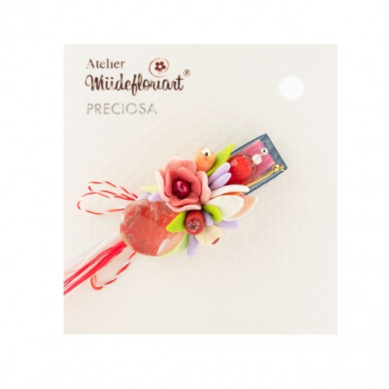 Martisor Tip Brosa Cu Piatra Semipretioasa , Mbp0035