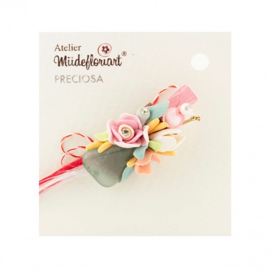 Martisor Tip Brosa Cu Piatra Semipretioasa , Mbp0037