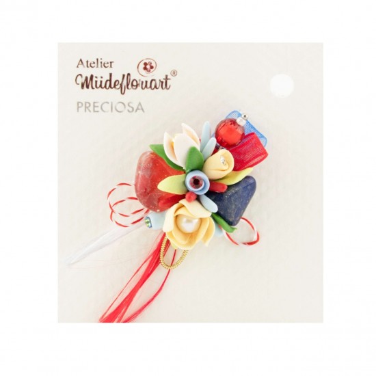 Martisor Tip Brosa Cu Piatra Semipretioasa , Mbp0042
