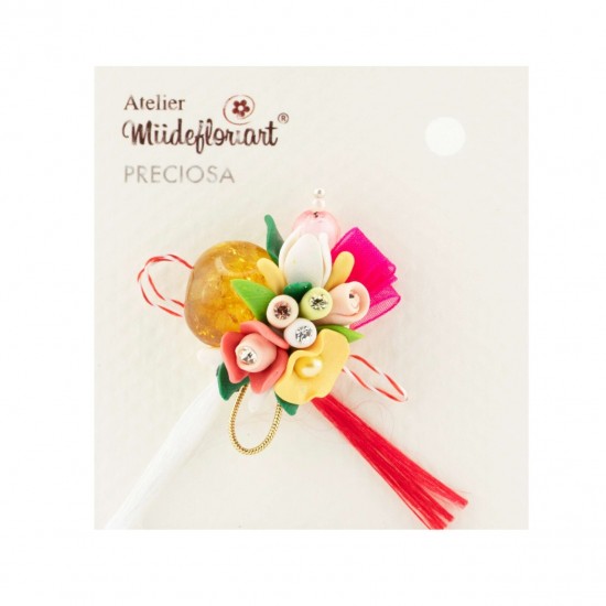 Martisor Tip Brosa Cu Piatra Semipretioasa , Mbp0044