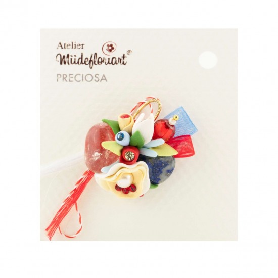 Martisor Tip Brosa Cu Piatra Semipretioasa , Mbp0045