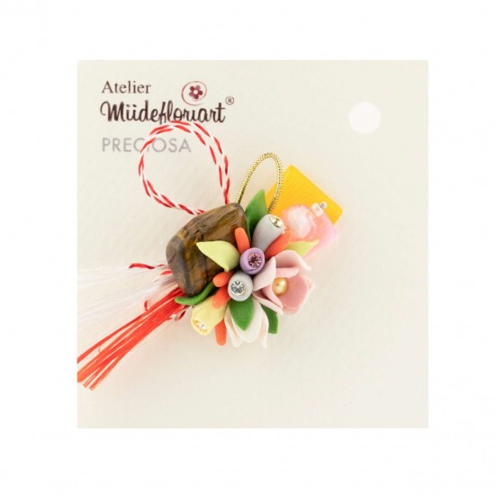 Martisor Tip Brosa Cu Piatra Semipretioasa , Mbp0060