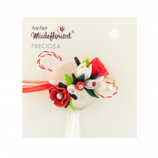 Martisor Tip Brosa Cu Piatra Semipretioasa , Mbp0061