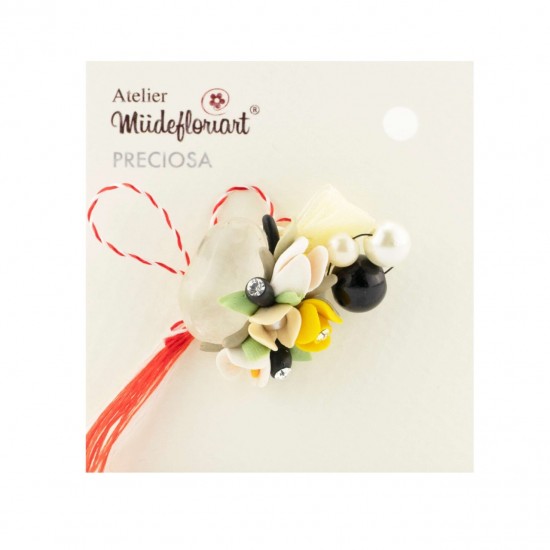 Martisor Tip Brosa Cu Piatra Semipretioasa , Mbp0063