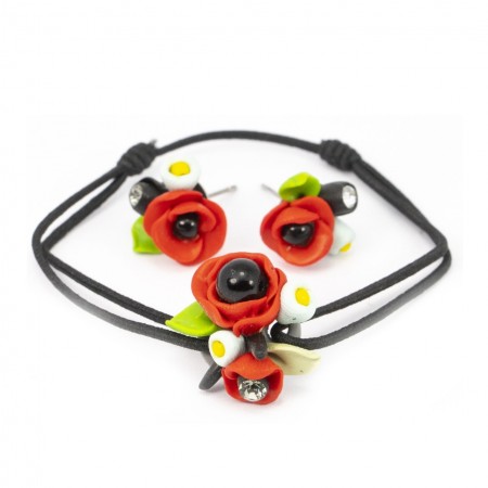 Set Bratara Cu Cercei, Miidefloriart, Model 25 Set Bratara Cu Cercei, Miidefloriart, Model 25