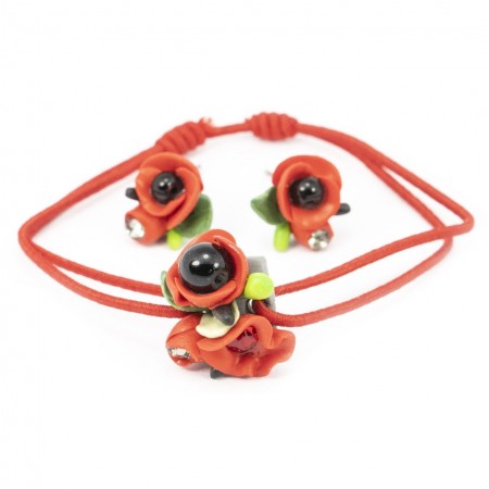 Set Bratara Cu Cercei, Miidefloriart, Model 27 Set Bratara Cu Cercei, Miidefloriart, Model 27