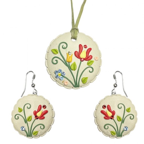 Set Cu Cercei Lungi Motive Traditionale Model 04 Set Cu Cercei Lungi Motive Traditionale Model 04